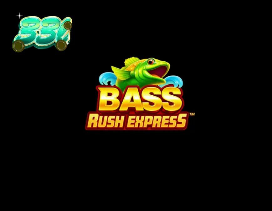 Tampilan visual permainan slot Bass Rush Express dengan latar belakang danau yang tenang dan elemen memancing.